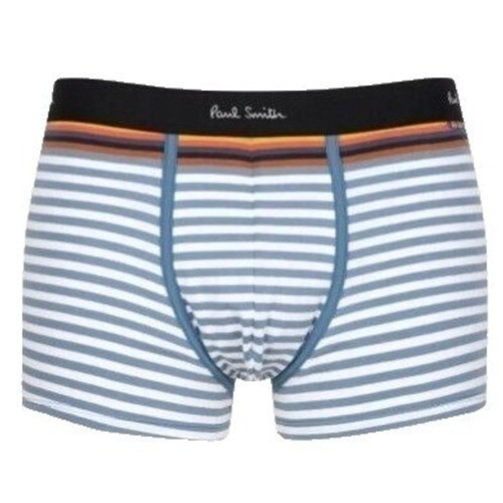 Paul Smith Small Boxer Briefs Blue Stripe Cotton-Stretch Trunks Size Small‎